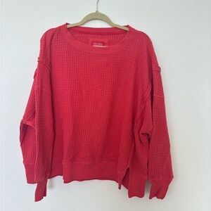 Aerie Big Hug Waffle Crewneck Sweatshirt